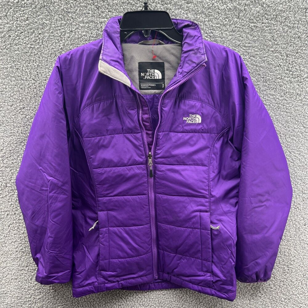 North Face Womens Jacket Coat Wind Breaker Purple Long Sleeve Small Petite